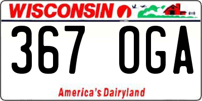 WI license plate 367OGA