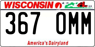 WI license plate 367OMM
