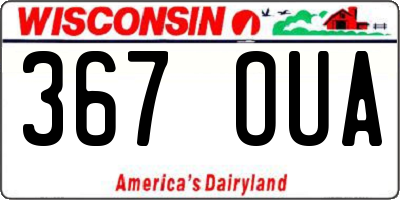 WI license plate 367OUA