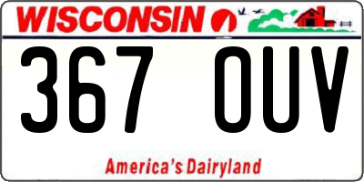 WI license plate 367OUV
