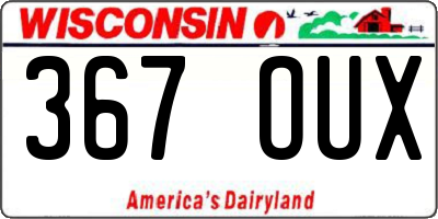 WI license plate 367OUX