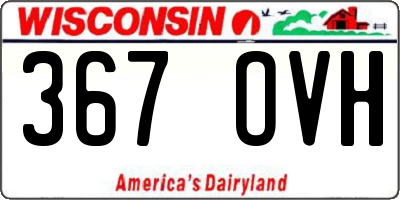 WI license plate 367OVH
