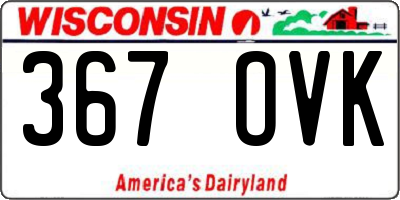 WI license plate 367OVK