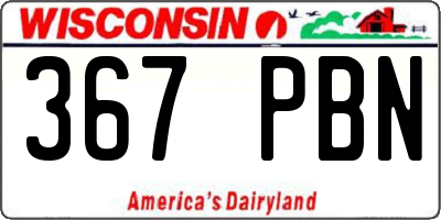 WI license plate 367PBN