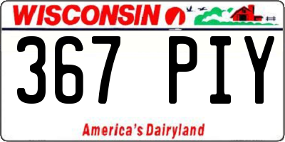 WI license plate 367PIY