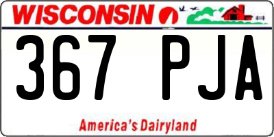 WI license plate 367PJA