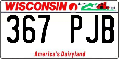 WI license plate 367PJB