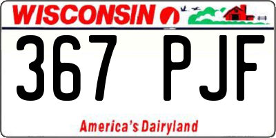 WI license plate 367PJF