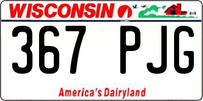 WI license plate 367PJG
