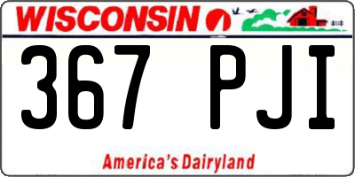 WI license plate 367PJI
