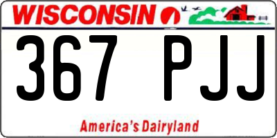 WI license plate 367PJJ