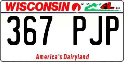 WI license plate 367PJP
