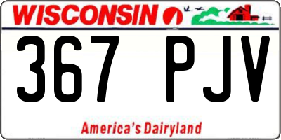 WI license plate 367PJV