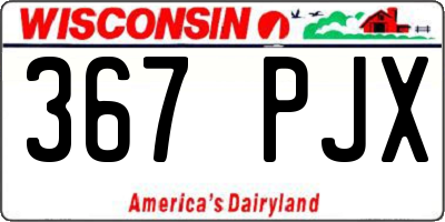 WI license plate 367PJX