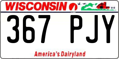 WI license plate 367PJY
