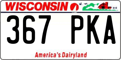 WI license plate 367PKA