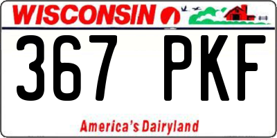 WI license plate 367PKF