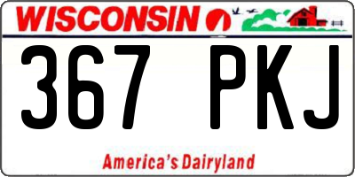 WI license plate 367PKJ