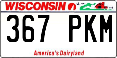 WI license plate 367PKM