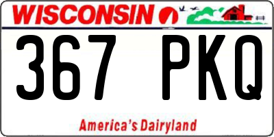 WI license plate 367PKQ