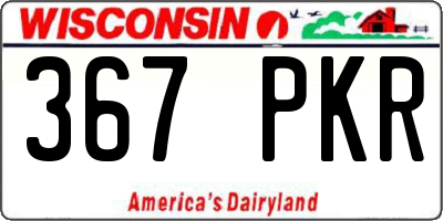 WI license plate 367PKR