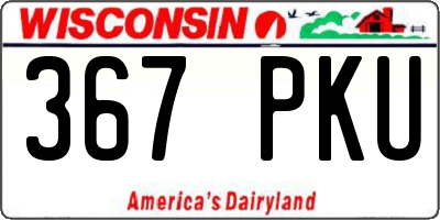 WI license plate 367PKU