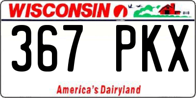WI license plate 367PKX