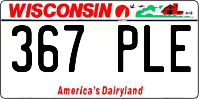 WI license plate 367PLE