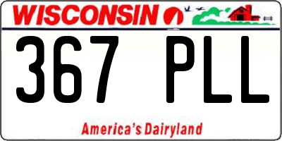 WI license plate 367PLL
