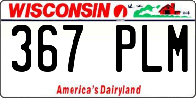 WI license plate 367PLM