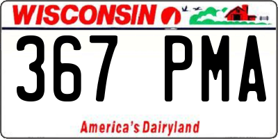 WI license plate 367PMA