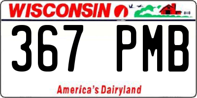 WI license plate 367PMB