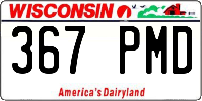 WI license plate 367PMD