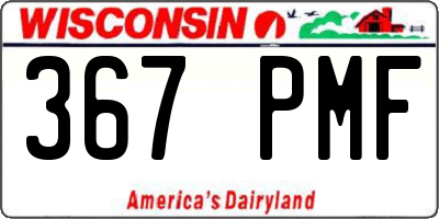 WI license plate 367PMF