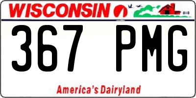 WI license plate 367PMG