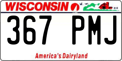 WI license plate 367PMJ
