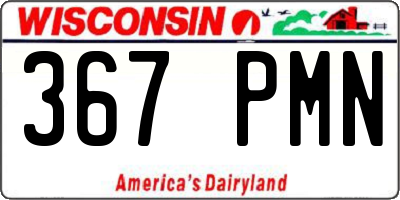 WI license plate 367PMN