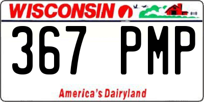 WI license plate 367PMP