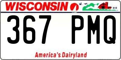 WI license plate 367PMQ