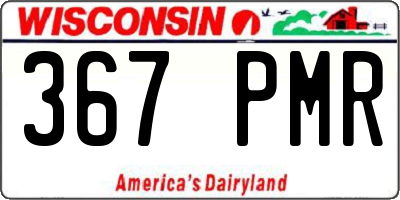 WI license plate 367PMR