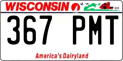 WI license plate 367PMT