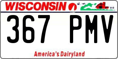 WI license plate 367PMV