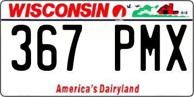 WI license plate 367PMX