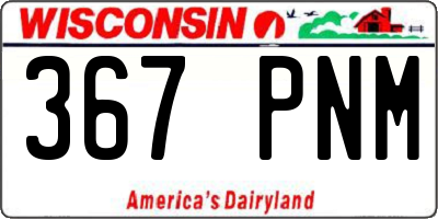 WI license plate 367PNM