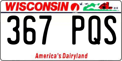 WI license plate 367PQS