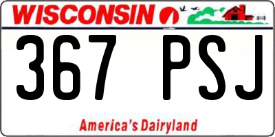WI license plate 367PSJ