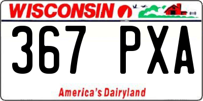 WI license plate 367PXA