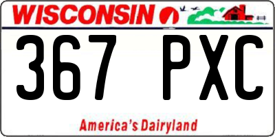 WI license plate 367PXC