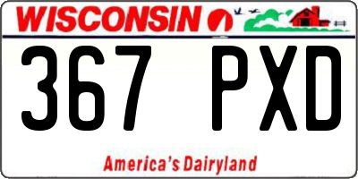 WI license plate 367PXD