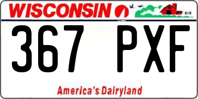 WI license plate 367PXF